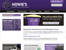 Tablet Screenshot of howiesrecycling.com